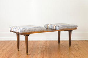 MCM Striped Slat Bench