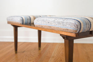 MCM Striped Slat Bench