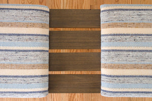 MCM Striped Slat Bench