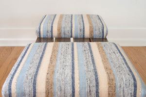 MCM Striped Slat Bench