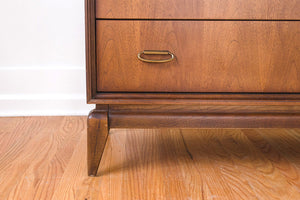 MCM Walnut & Brass Credenza