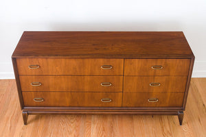 MCM Walnut & Brass Credenza