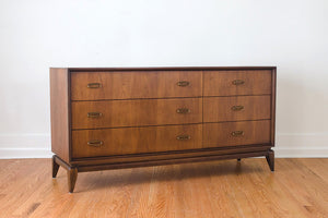 MCM Walnut & Brass Credenza