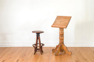 Antique Raw Oak Easel