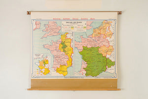 Vintage Map England & France
