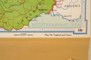 Vintage Map England & France