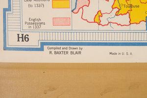 Vintage Map England & France