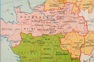 Vintage Map England & France