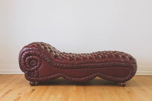 Leather Chesterfield Chaise