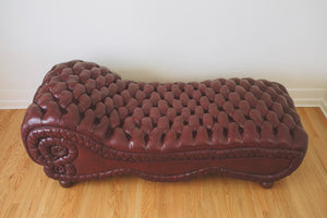 Leather Chesterfield Chaise