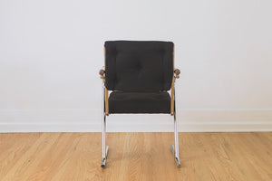 MCM Chrome & Wood Chairs
