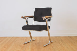 MCM Chrome & Wood Chairs