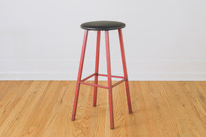 Industrial Leather Stool
