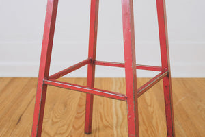 Industrial Leather Stool