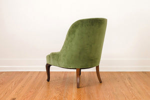 Pair of Green Slipper Chairs