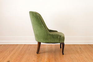 Pair of Green Slipper Chairs