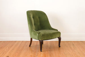 Pair of Green Slipper Chairs