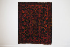 Hand-Knotted Wool Rug 5x7