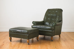 Leather Chair & Ottoman