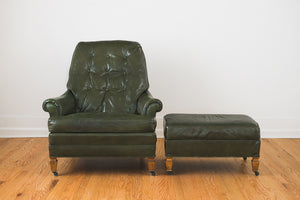 Leather Chair & Ottoman