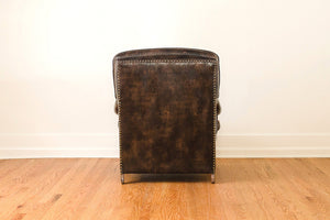 Leather Club Chair & Ottoman