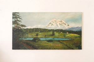 Mt Rainier Folk Art Painting
