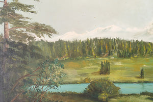 Mt Rainier Folk Art Painting
