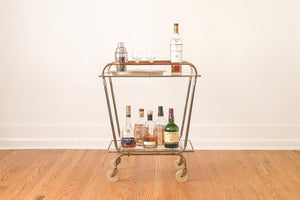 MCM Brass Bar Cart