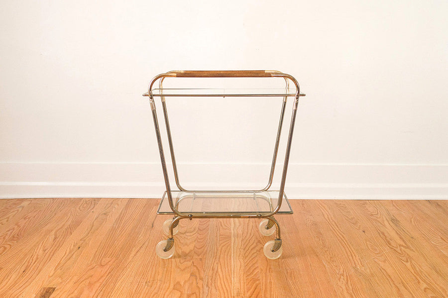 MCM Brass Bar Cart