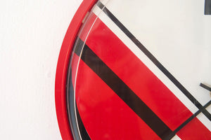 MCM Red Chevron Clock