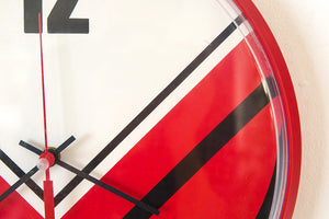 MCM Red Chevron Clock