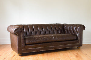 Bernhardt Leather Chesterfield