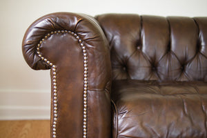 Bernhardt Leather Chesterfield