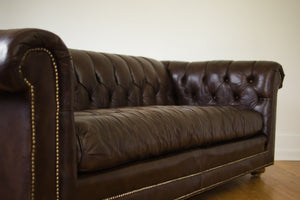 Bernhardt Leather Chesterfield