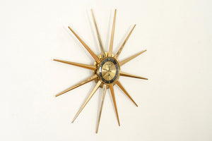 Brass Starburst Wall Clock