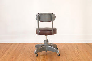Industrial Leather Desk Chair