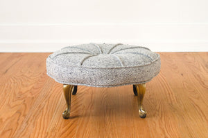 Wool & Brass Ottoman