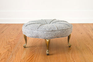 Wool & Brass Ottoman
