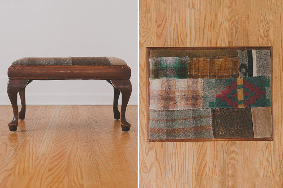 Vintage Quilt Ottoman