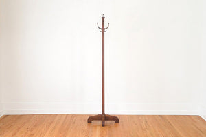 Oak & Brass Coat Rack