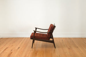 MCM Plaid Yugoslavian Chair