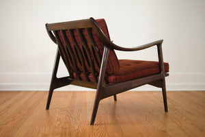 MCM Plaid Yugoslavian Chair
