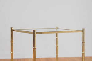 Brass & Glass Side Table