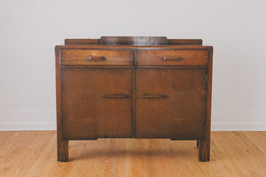 Art Deco Oak Credenza