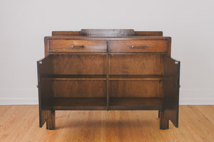 Art Deco Oak Credenza