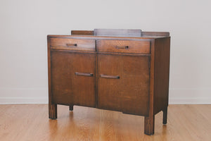Art Deco Oak Credenza