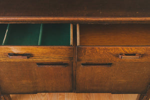 Art Deco Oak Credenza
