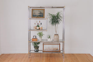MCM Chrome & Brass Shelf