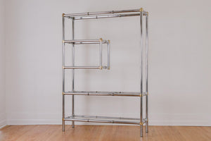 MCM Chrome & Brass Shelf