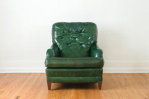 Green Leather Club Chair